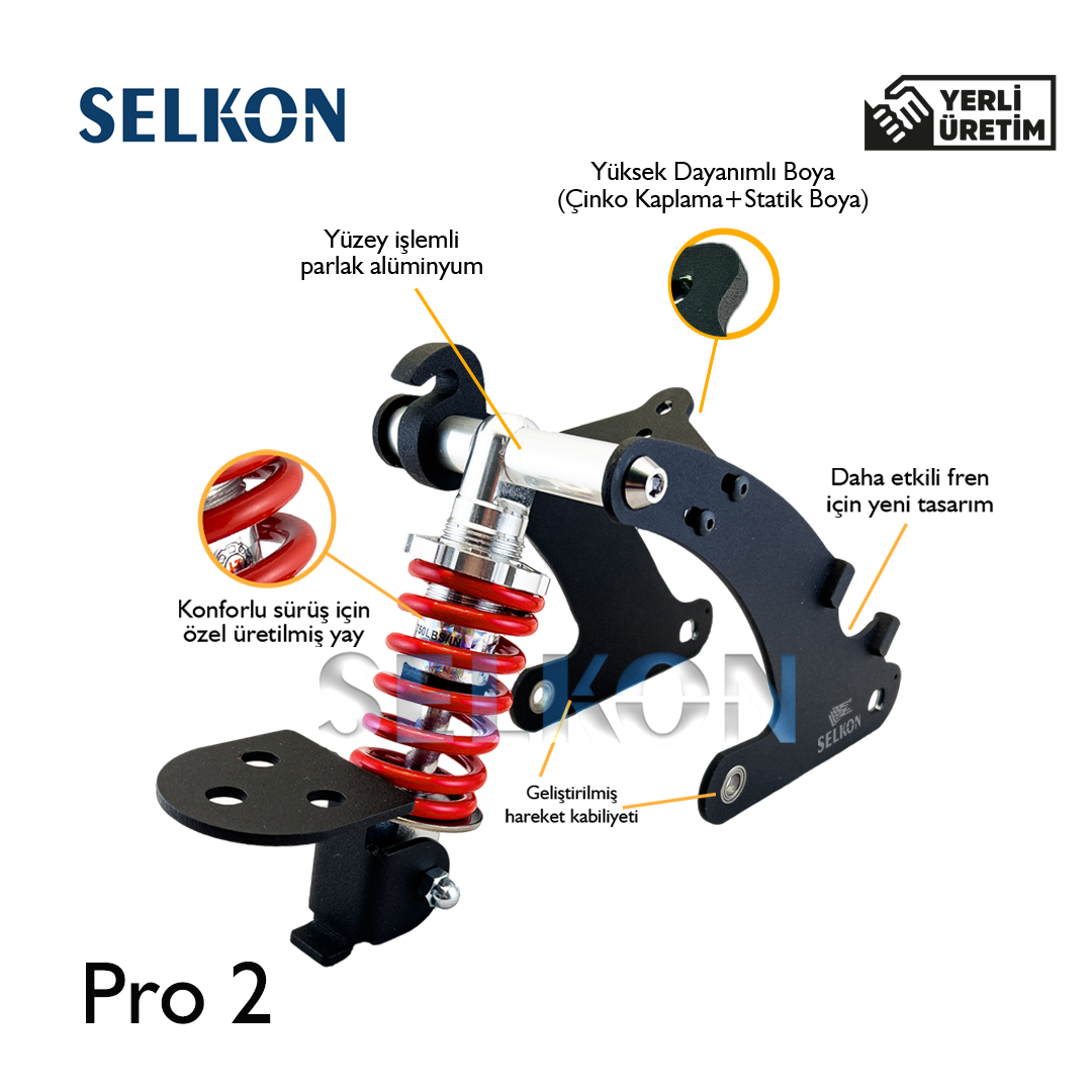 E-Scooter Arka Amortisör – Pro2 Uyumlu